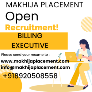 Urgent Hiring Billing Executive Job in NIT Faridabad Haryana