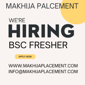 Urgent Hiring BSC Fresher job in Patli khurd Palwal Haryana